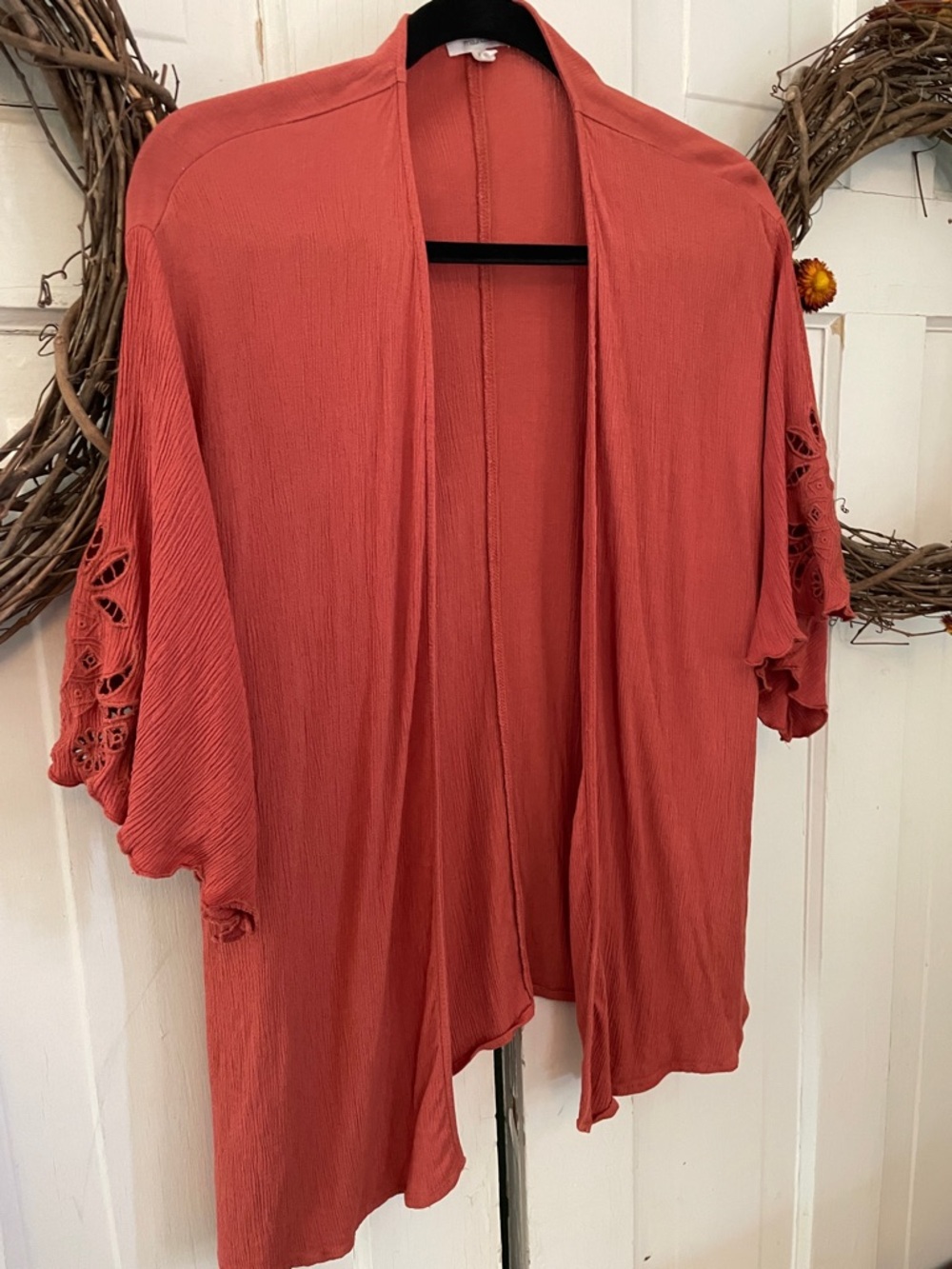 Maurices Gauzy Open Front Top Women's L